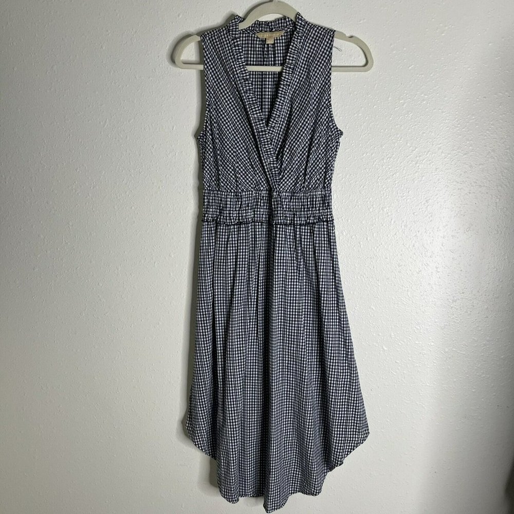 Hope and Harlow Sleeveless Black And White Checker Print V-neck Dress Size 4